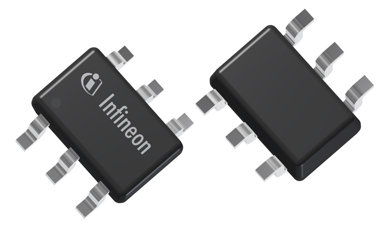 BSV236SP L6327 P-Channel MOSFET from Infineon Technologies, rated for 20V drain-source voltage and 1.5A continuous drain current. Features low on-resistance of 175mΩ at 4.5V gate drive and is housed in a compact SOT-363 surface-mount package.