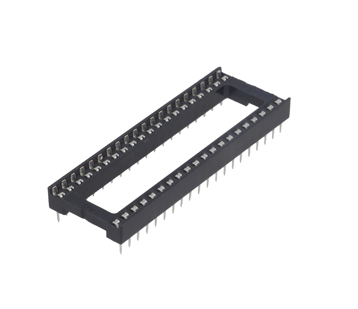 40 PIN IC SOCKET This is a Wide 40 Pin IC Socket with a DIP40 format. It features a 15.24mm width and is constructed from Polyamide with a UL94V flammability rating.