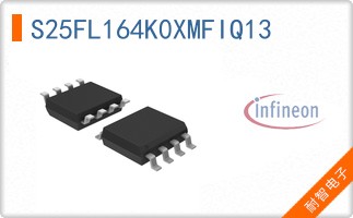 S25FL164K0XMFIQ13 The Infineon S25FL164K0XMFIQ13 is a 64Mbit NOR Flash memory device featuring a SPI/Quad I/O interface and a clock speed of 108 MHz. It operates within a voltage range of 2.7V to 3.6V and a temperature range of -40°C to 85°C.