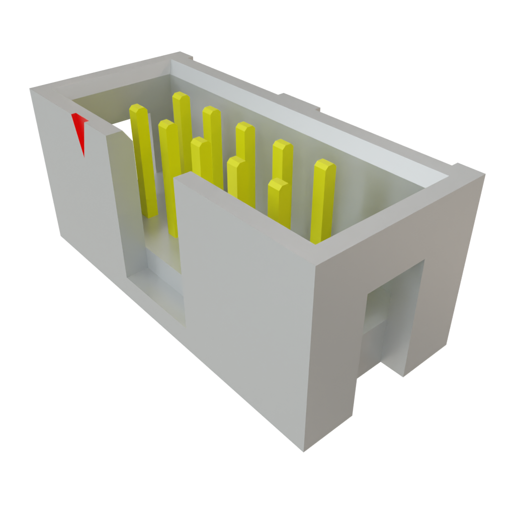 TST-105-05-G-D-RA 10 position, 2 row, 0.100" (2.54 mm) pitch through hole right angle header from SMT. Features 10µin gold/flash plating and 0.230in tail length.