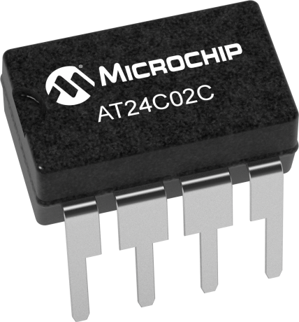 AT24C02C-PUM The Microchip Technology AT24C02C-PUM is a 2Kb serial EEPROM with a 1MHz frequency and 550ns access time. It features a DIP package and through-hole mounting.