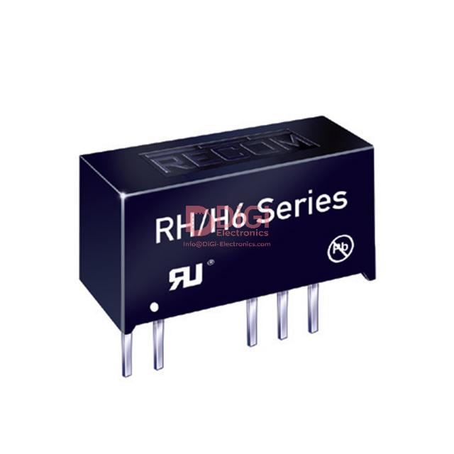10017935 The Recom Power RH-0512D/H6 is an isolated DC DC converter with dual +/-12V outputs, delivering 1W of power. It operates from a 4.5V to 5.5V input voltage.