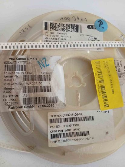 RC12065K10 The ASJ PTE LTD RC12065K10 is a through hole resistor with a resistance of 5.1 kΩ and a tolerance of ±1%. It has a power rating of 0.25W.