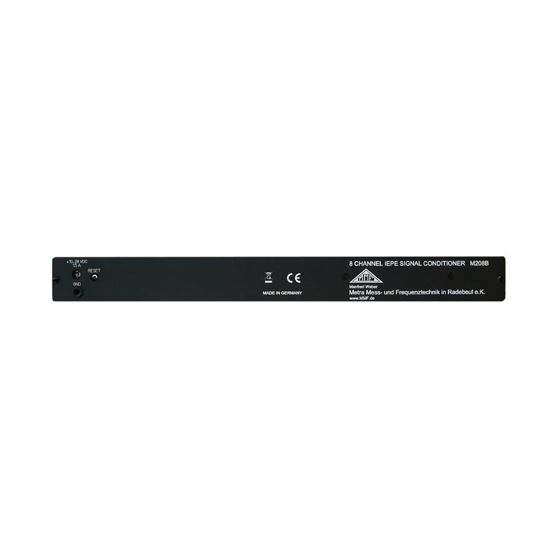 M208B The Thomson-CSF M208B is an 8-channel IEPE amplifier designed for piezoelectric sensors. It offers switchable gain and flexible filtering capabilities.