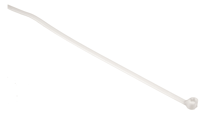 TY24MFR This Thomas & Betts TY24MFR is a non-releasable cable tie made of white polyamide 66. It measures 140mm in length and 3.6mm in width.