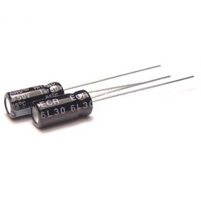 ECR222M25B The Hitano ECR222M25B is an electrolytic capacitor with a capacitance of 2200µF and a voltage rating of 25V. It operates within a temperature range of -40°C to 85°C.