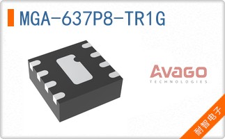 MGA-637P8-TR1G The Avago Technologies MGA-637P8-TR1G is an RF amplifier operating from 450MHz to 1.5GHz. It offers a typical gain of 17.3dB and a noise figure of 0.52dB.