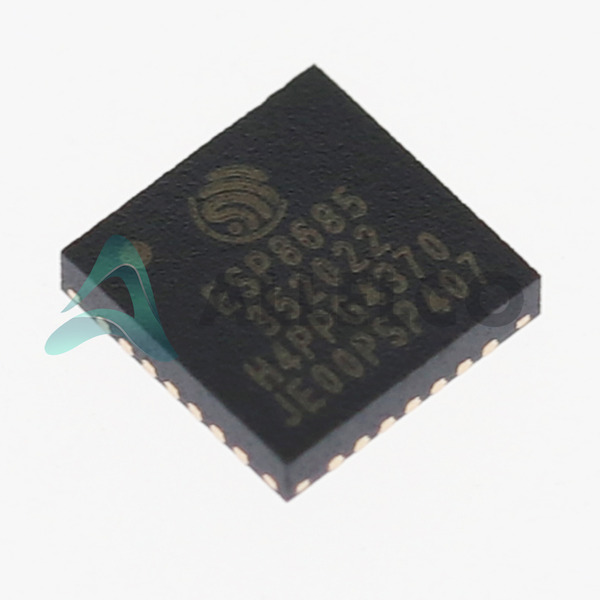 ESP8285N08 The Espressif Systems ESP8285N08 is an SMD RF Transceiver IC with integrated MCU. It operates within the 2.4GHz frequency band and supports 802.11b/g/n protocols.