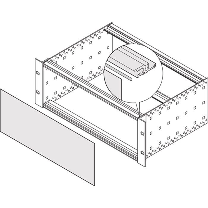 24560-235 This Schroff 24560-235 is an EMC Shielding Kit from the EuropacPRO series. It is designed for use with horizontal rails.