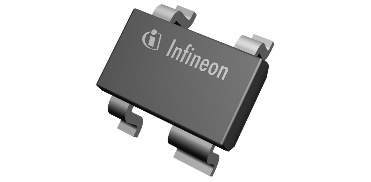 BFP490E6327 NPN RF transistor for high-frequency applications up to 17.5 GHz with 8.5 dB typical gain.