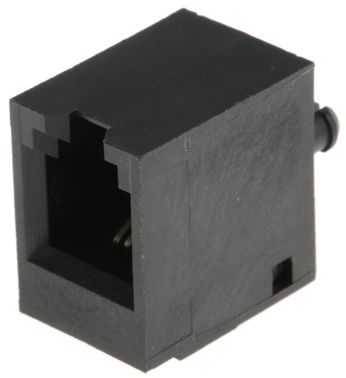 SS6544-NF The Stewart Connector SS-6544-NF is an RJ22 connector with a female gender and through-hole mounting. It features an unshielded, straight orientation and is rated Category 4.