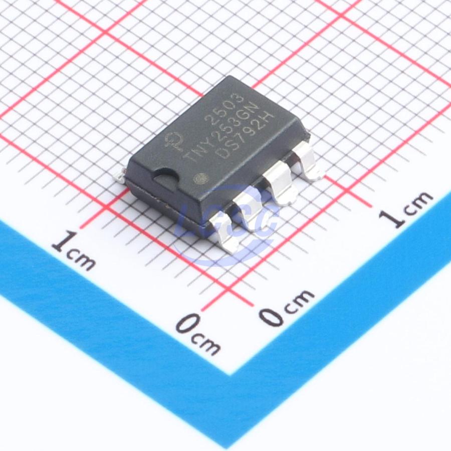 TNY253GN-TL The Power Integrations TNY253GN-TL is an offline switch IC designed for flyback topology. It operates at 700V with a power output of 2W.