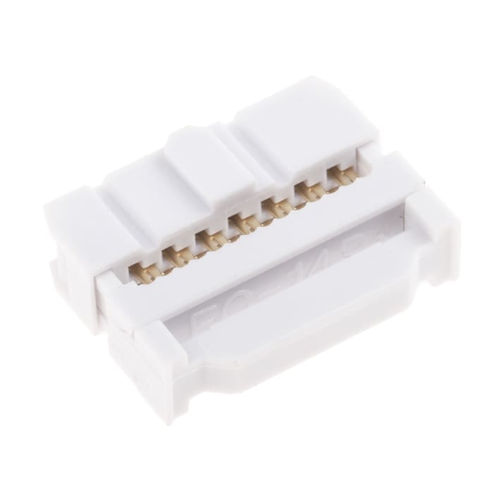 625-7454 This RS PRO 625-7454 is a 14-way IDC connector designed for cable termination. It features a 2-row configuration with a 2.54mm pitch and a right-angle mounting type.