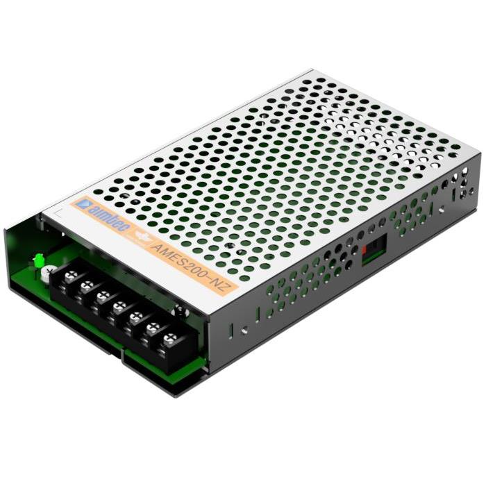 AMES200-5SNZ The Aimtec AMES200-5SNZ is an enclosed AC/DC converter delivering 150W of power with a 5V output. It features an 87% efficiency and chassis mount design.