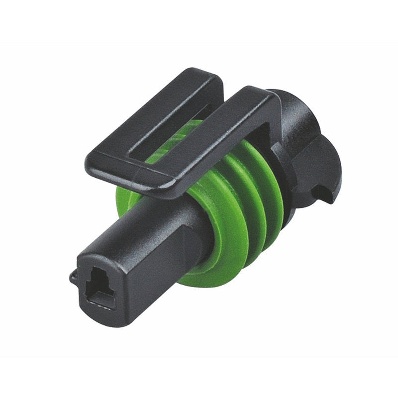 15345499 The Aptiv PLC 15345499 is a female, 1-way connector from the Metri-Pack 150 series. It is black, sealed, and RoHS3 compliant.