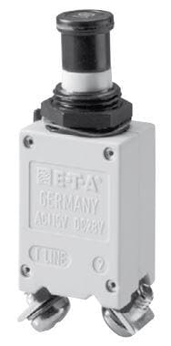 483-G533-J1M1-B2S0ZN-25A The E-T-A 483-G533-J1M1-B2S0ZN-25A is a single-pole, thermal circuit breaker designed for panel mounting. It features a 25A current rating and supports 115VAC and 28VDC voltage ratings.