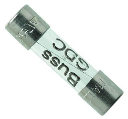 GDC-1.6A Buss small dimension fuse, 1.6A, 250V, slow blow, 5mm x 20mm cartridge fuse requiring holder.