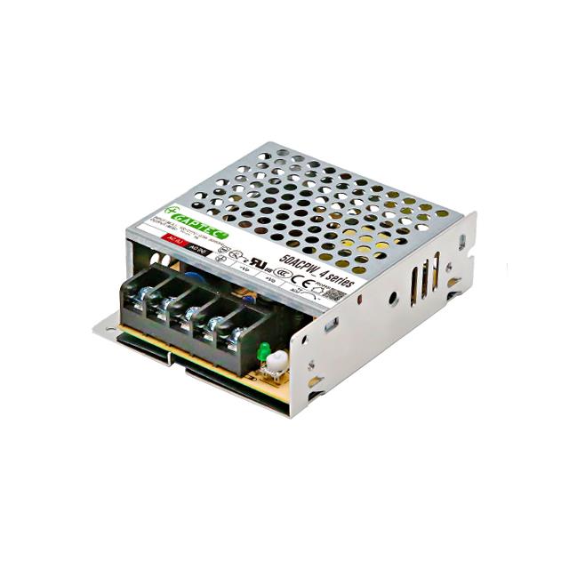 50ACPW_05S4 The GAPTEC Electronic 50ACPW_05S4 is an enclosed AC DC converter with a 5V output and 10A current, delivering 50W of power. It operates with an efficiency of 83% and features adjustable output.