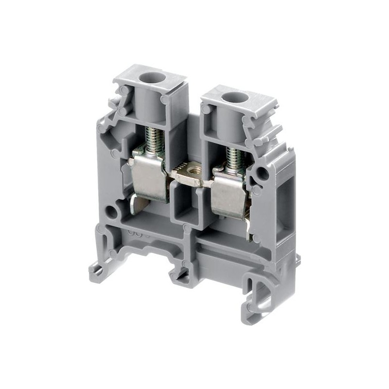 1SNA115219R2600 The Entrelec 1SNA115219R2600 is a grey, feed-through screw clamp terminal block. It offers a rated current of 41A and a rated voltage of 800V.