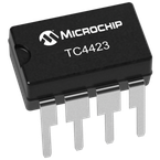 TC4423CPA The Microchip Technology TC4423CPA is a dual MOSFET driver featuring 3A peak output current and a wide operating voltage range of 4.5V to 18V. It offers fast switching characteristics with matched rise and fall times.