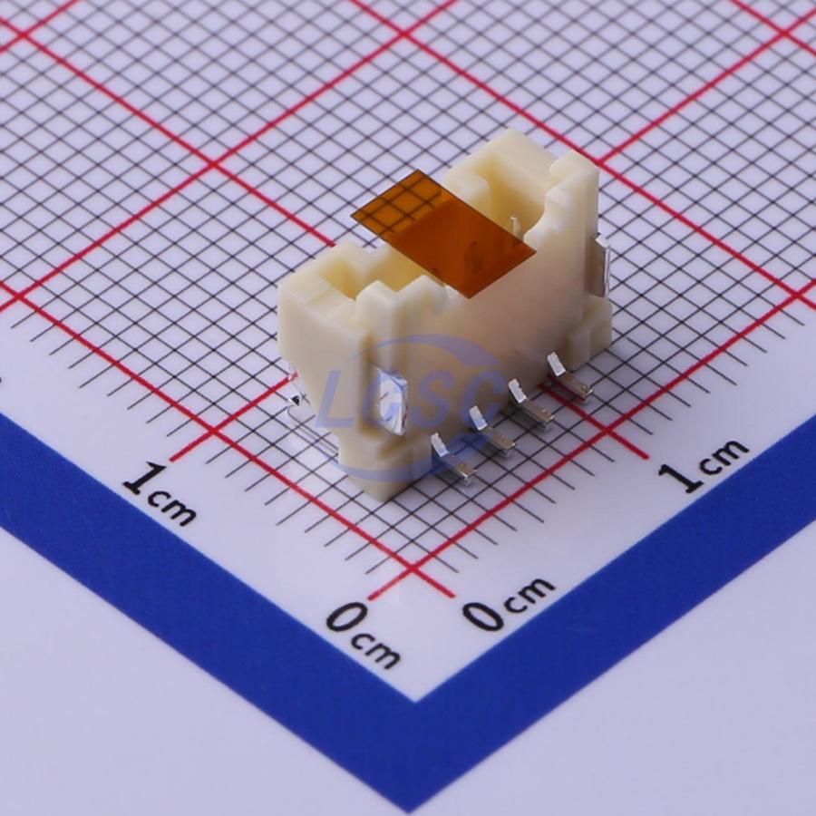 BM04B-PASS-TFT(LF)(SN) Shrouded header connector with 4 positions in a single row, 2mm pitch, surface mount termination. Rated for 3A and 250V.