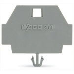 260-371 The WAGO 260-371 is an end plate designed for terminal blocks. It is constructed from Polyamide and operates within a temperature range of -60 to 105°C.