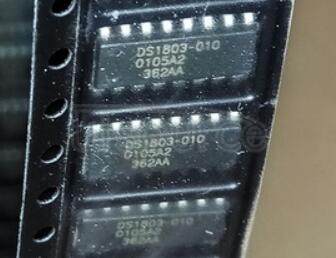 DS1803-010 The Dallas Semiconductor DS1803-010 is a digital potentiometer. It features RoHS3 compliance and an MSL 1 rating.