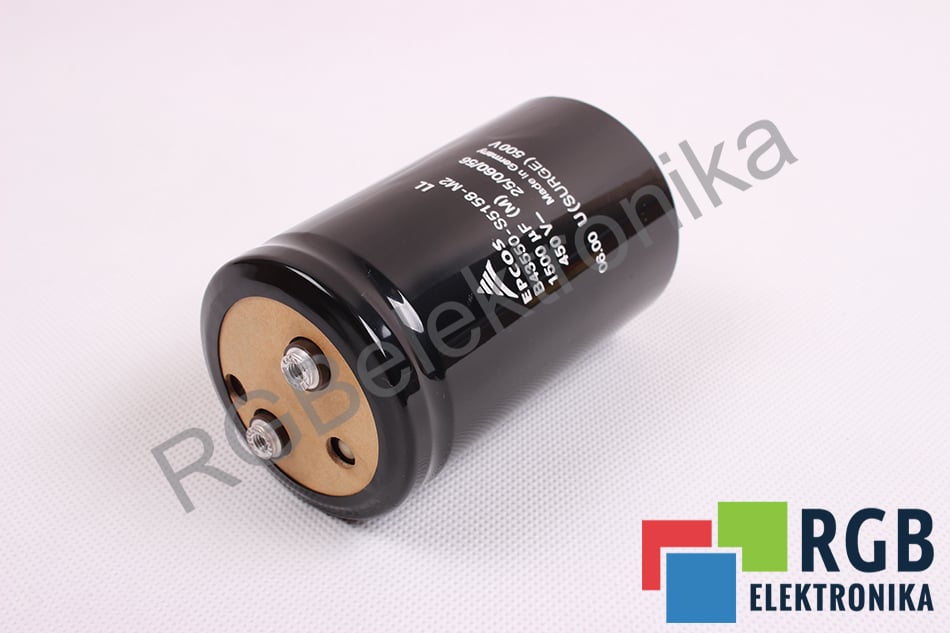 B43550-S5158-M2 The EPCOS B43550-S5158-M2 is an aluminum electrolytic capacitor with a capacitance of 1500µF and a voltage rating of 450VDC. It features a surge voltage of 500V.
