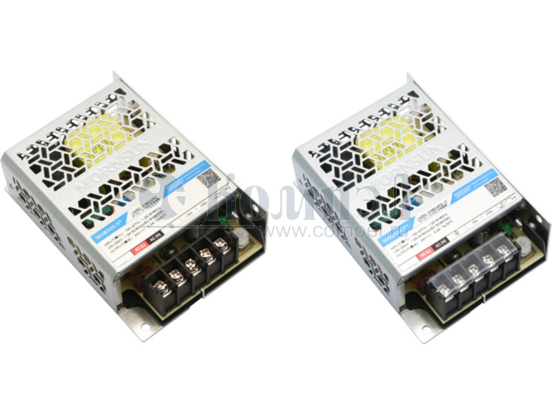 LM50-23B15R2 The Mornsun LM50-23B15R2 is a 51W enclosed AC/DC converter with a 15V output and 3.4A current. It features universal AC input and a wide operating temperature range.
