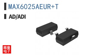 MAX6025AEURT The Analog Devices MAX6025AEURT is a precision voltage reference IC offering a 2.5V output. It is supplied in a compact SOT-23-3 package.