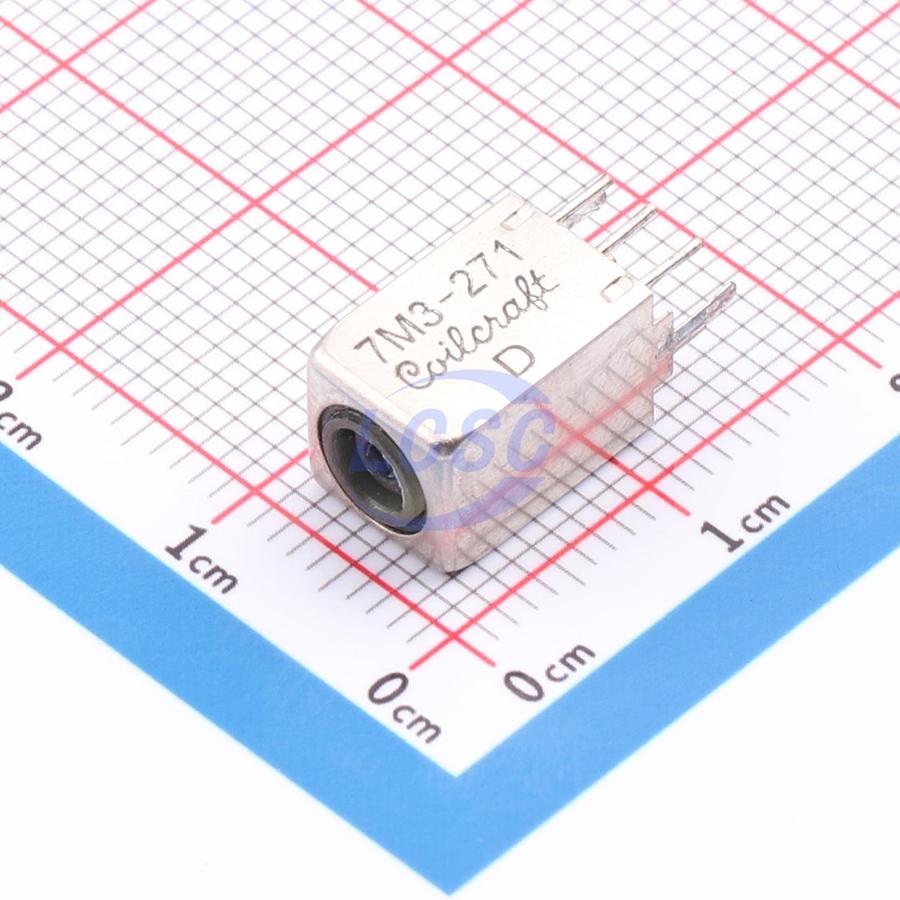 7M3-271 The Coilcraft 7M3-271 is an adjustable inductor designed for flexibility in electronic circuits. It features RoHS3 compliance and MSL Level 1 rating.