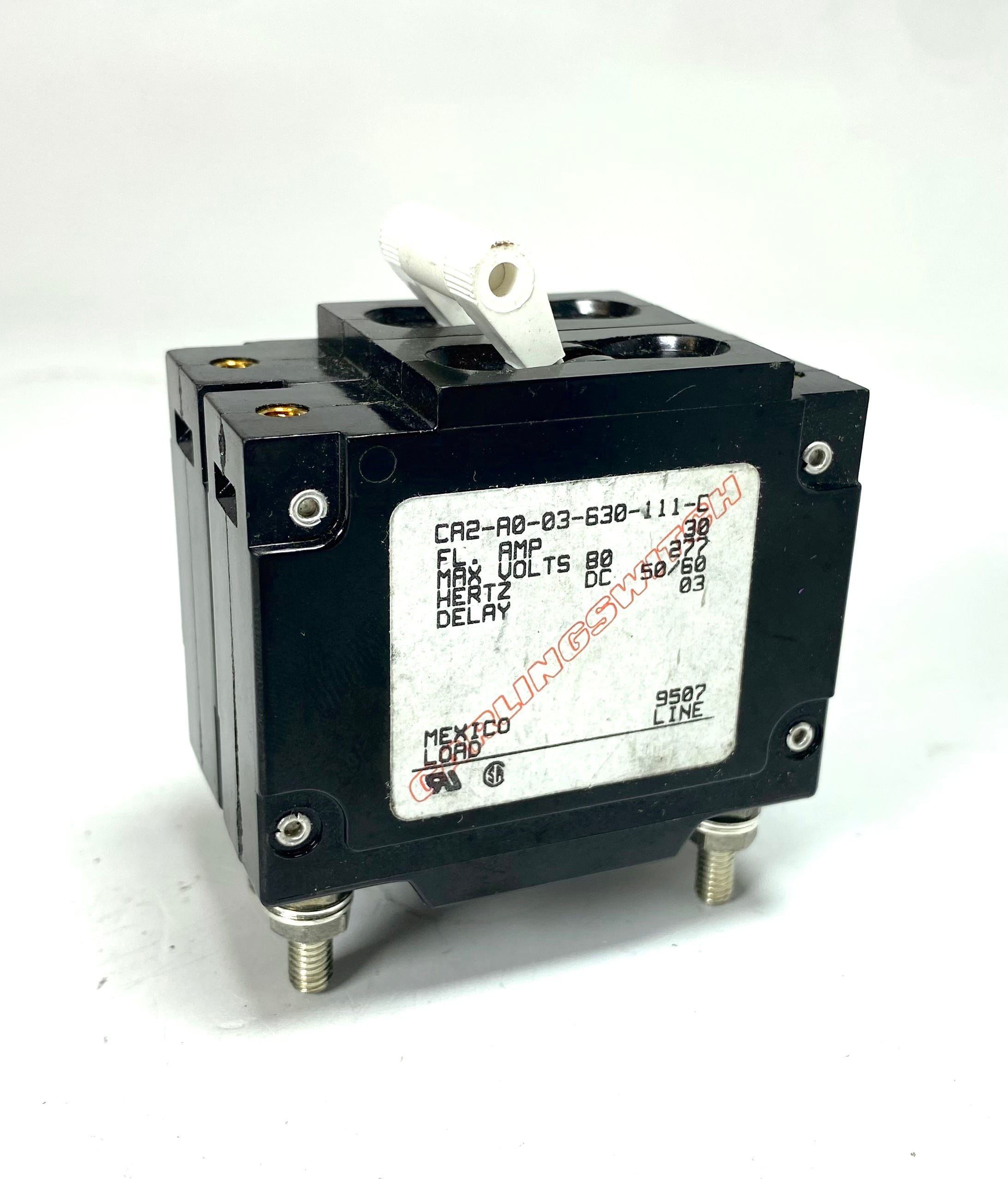 CA2-A0-03-630-111-C The CA2-A0-03-630-111-C is a circuit breaker manufactured by Littelfuse Inc. with a 30A current rating and 480V voltage rating. It features panel mounting and a lever actuator.