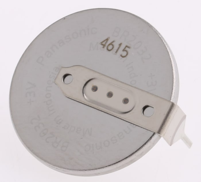 BR-2032/HEN The Panasonic BR-2032/HEN is a 3V button battery with a 190mAh capacity and 20mm diameter. It features PCB termination for easy integration into electronic devices.