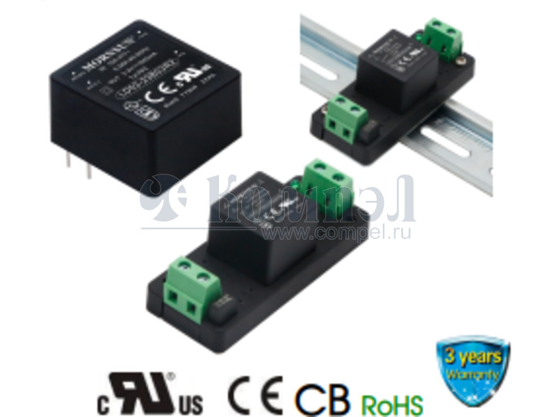 LD03-23B09R2 The Morning Star Industrial LD03-23B09R2 is a 3W AC/DC converter with a 9V output voltage and 333mA current. It offers an ultra-wide input voltage range.