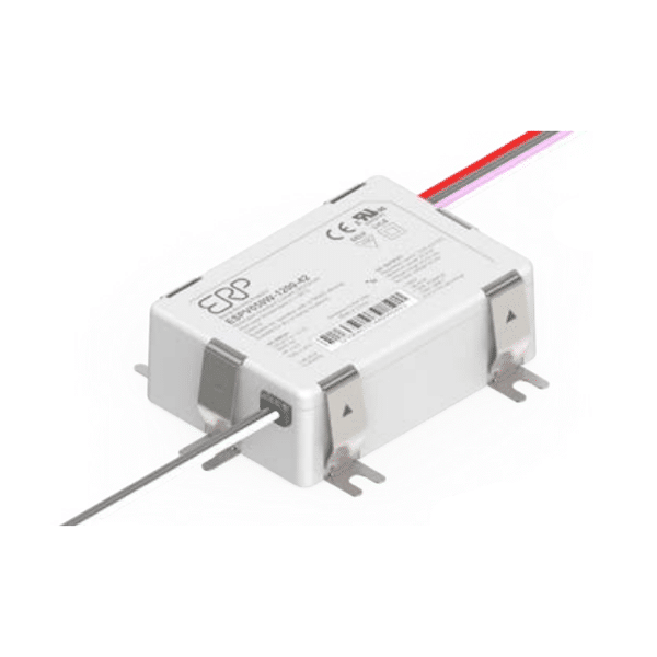 ESPT050W-1400-34 This ERP Power ESPT050W-1400-34 is a 48W constant current LED driver with an AC/DC converter topology. It provides 1.4A output at 23-34V, features 87% efficiency, and supports dimming via Triac, ELV, and analog control.