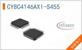 CY8C4146AXI-S455 The Infineon CY8C4146AXI-S455 is a 32-bit microcontroller based on the ARM Cortex-M0+ core, operating at up to 48MHz. It offers 64KB of Flash memory and 8KB of RAM.