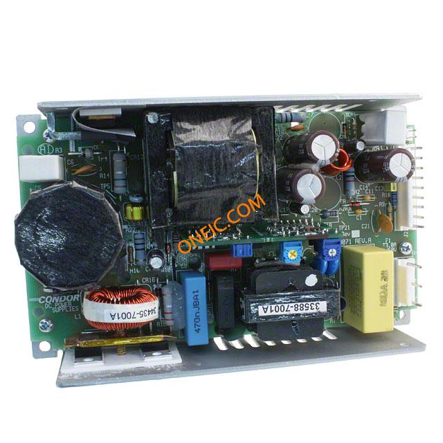 GPFC110-24G The SL Power Electronics GPFC110-24G is an open frame AC/DC power supply offering a 24VDC output at 3.4A, delivering 75W of convection-cooled power. It operates from a universal input voltage range.