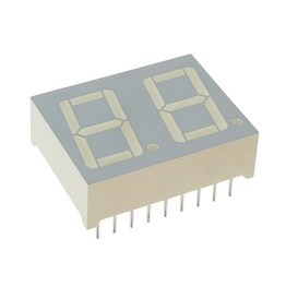 OXL/CLH/63/12AC/FL30/GN The Kingbright Electronic DC56-11GWA is a green 7-segment LED display module. It offers a luminous intensity of 11mcd and operates at a typical forward voltage of 2.2V.