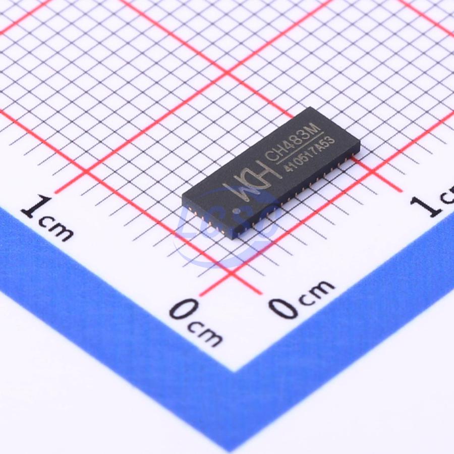 CH483M The WCH CH483M is an analog switch/multiplexer designed for various interface applications. It features a 7GHz bandwidth and operates within a 3V to 3.5V supply range.
