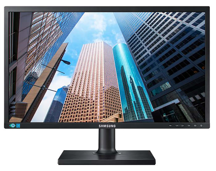 LS24E45KMS/EN The Samsung S24E450M is a 24-inch LED monitor with a 1920 x 1080 resolution. It offers versatile connectivity and a 5ms response time for clear visuals.