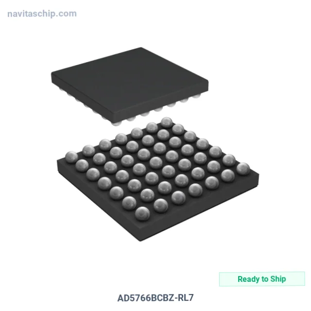 AD5766BCBZ The AD5766BCBZ from Analog Devices Inc. is a 16-bit Digital-to-Analog Converter (DAC) with a voltage output. It operates within a supply voltage range of 2.97V to 16V.