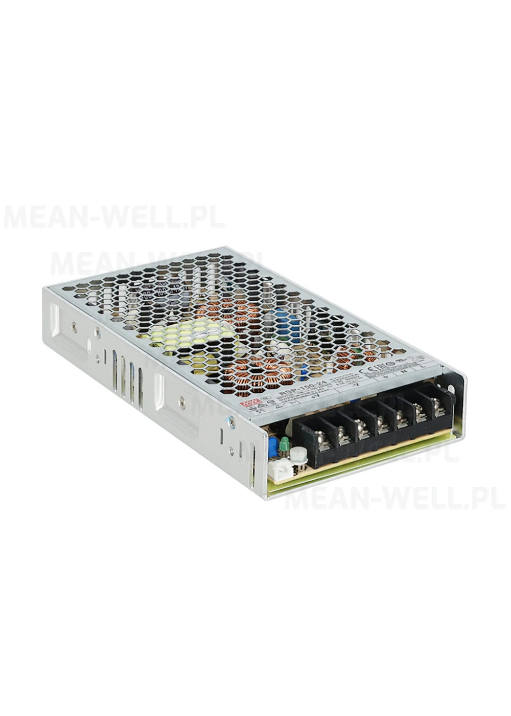 RSP-150-12 The Mean Well USA RSP-150-12 is a 150W AC/DC converter with a 12.5A output current and 90% efficiency. It features adjustable output, PFC, and remote on/off capabilities.