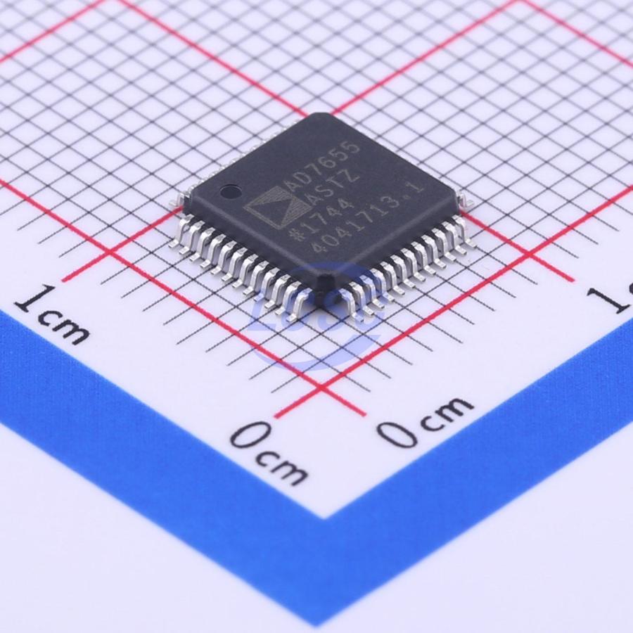 AD7655ASTZRL The Analog Devices AD7655ASTZRL is a 16-bit, 4-channel Analog to Digital Converter (ADC) with a sampling rate of 500 kSPS. It operates with a 5V supply voltage.