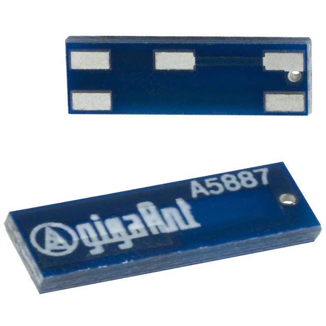 3030A5887-01 The Antenova 3030A5887-01 is an RF antenna designed for 2.4GHz operation. It features a compact SMD form factor and is supplied on tape and reel.
