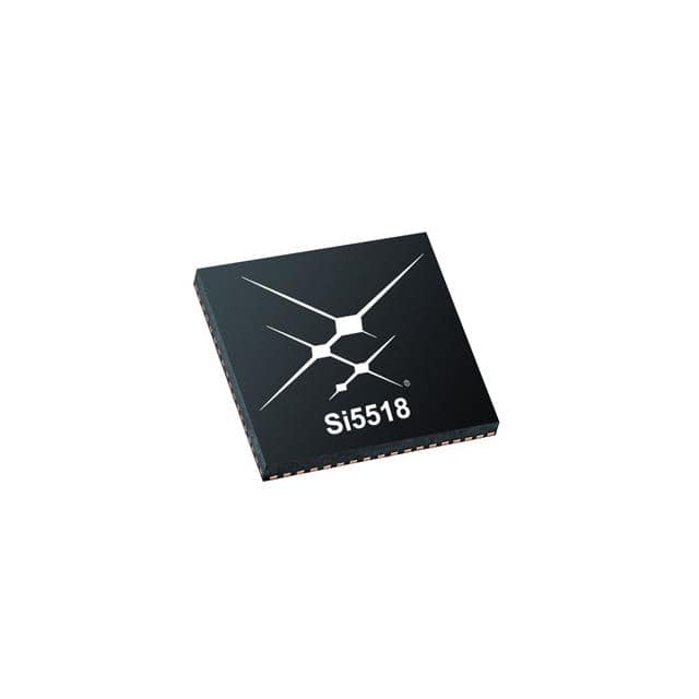 SI5518A-B14703-GM The Skyworks Solutions SI5518A-B14703-GM is a NetSync™ series clock generator and jitter attenuator. It operates with a supply voltage of 1.8V or 3.3V and supports a maximum input clock frequency of 3.2GHz.