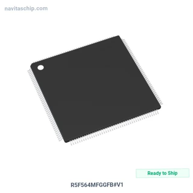 R5F564MFGGFB#V1 The Renesas R5F564MFGGFB#V1 is a 32-bit microcontroller featuring 2MB of Flash memory and 512KB of RAM. It operates at speeds up to 120MHz.