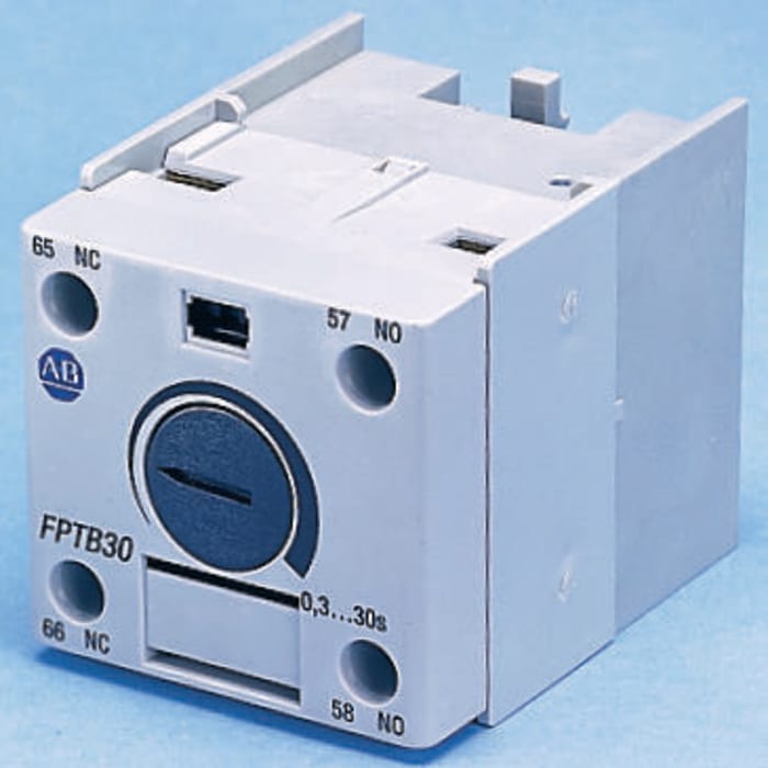 100-FPTB180 The Allen Bradley 100-FPTB180 is a Contactor Timer from the 100C series. It offers selectable ON or OFF delay functionality and is designed for use with 100 Series Contactors.