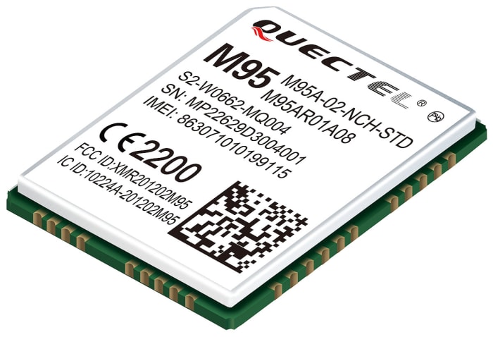 M95FA-03-STD The Quectel M95FA-03-STD is a compact GSM/GPRS module supporting quad-band frequencies. It features a UART interface and operates from -40°C to 85°C.