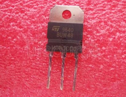 BUW48 The BUW48 is a high power NPN silicon transistor from STMicroelectronics. It features a 60V collector-emitter voltage, 30A collector current, and 150W power dissipation in a TO-218-3 package.