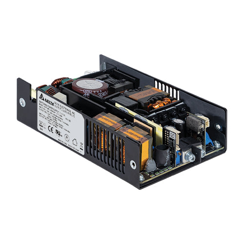 MEU-650A24T AAA The Delta Electronics MEU-650A24T AAA is a 450W AC/DC power supply with a 24Vdc output. It features a wide input voltage range and an open-frame chassis mount design.